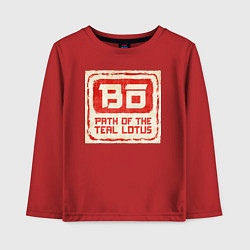 Детский лонгслив Bo path of the teal lotus logo