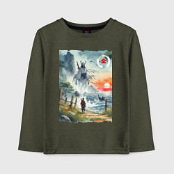 Детский лонгслив Ghost of Tsushima - watercolor