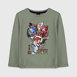 Детский лонгслив Samurai pizza cats