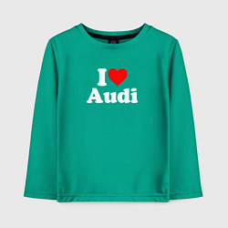 Лонгслив хлопковый детский I love Audi, цвет: зеленый