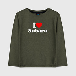 Детский лонгслив I love Subaru sport