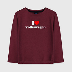 Детский лонгслив I love Volkswagen