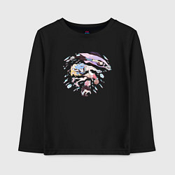 Детский лонгслив Медуза не умеет плавать в ночи