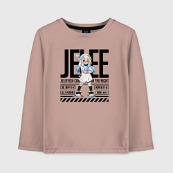 Детский лонгслив Jelee-chan медуза не умеет плавать в ночи