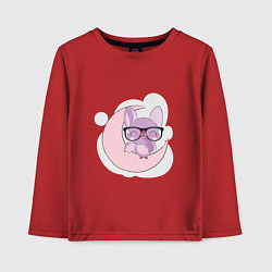 Лонгслив хлопковый детский Спокойной ночи, цвет: красный