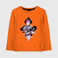 Лонгслив хлопковый детский Hunter x Hunter Хисока джокер, цвет: оранжевый
