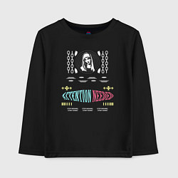 Лонгслив хлопковый детский Attention Needed Streetwear, цвет: черный