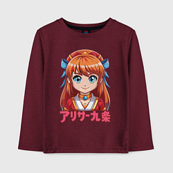 Детский лонгслив Аля рыжая девочка аниме