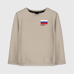 Детский лонгслив Россия карта и флаг