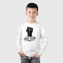 Лонгслив хлопковый детский Fight club warrior, цвет: белый — фото 2