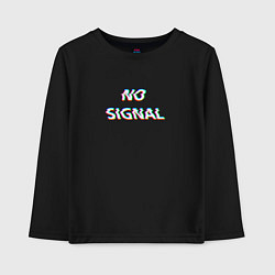 Лонгслив хлопковый детский No signal neon, цвет: черный