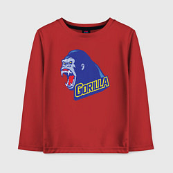 Лонгслив хлопковый детский Gorilla scream, цвет: красный