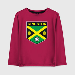 Лонгслив хлопковый детский Kingston volleyball, цвет: маджента