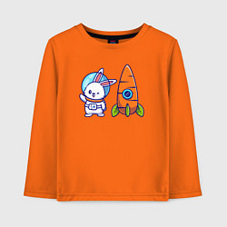 Детский лонгслив Зайка астронавт