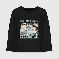 Лонгслив хлопковый детский Stray kids ot8, цвет: черный
