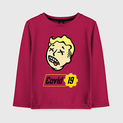 Лонгслив хлопковый детский Vault boy - covid 19, цвет: маджента