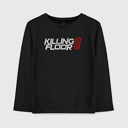 Лонгслив хлопковый детский Killing floor 3 logo, цвет: черный