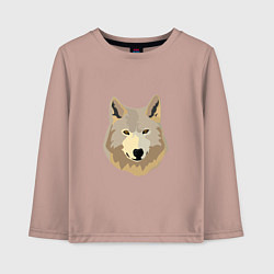 Детский лонгслив Белый волк