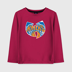 Лонгслив хлопковый детский Wu-tang knicks, цвет: маджента