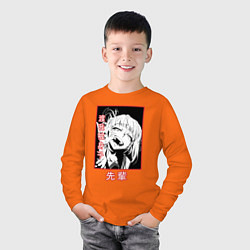 Лонгслив хлопковый детский Химико Тога - злодейка, цвет: оранжевый — фото 2