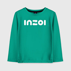 Лонгслив хлопковый детский Inzoi logo, цвет: зеленый