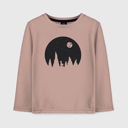 Лонгслив хлопковый детский Ночной мечтатель, цвет: пыльно-розовый