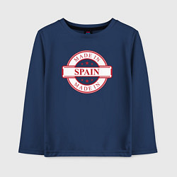 Лонгслив хлопковый детский Сделано в Испании, цвет: тёмно-синий