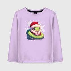 Детский лонгслив Маленькая зелёная змейка