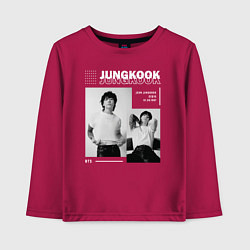 Лонгслив хлопковый детский Jungkook bts seven, цвет: маджента