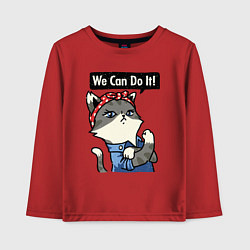 Детский лонгслив We can do it - cat