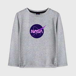 Детский лонгслив NASA logo