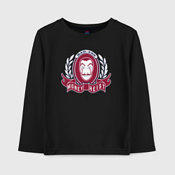 Детский лонгслив Money heist bad ass