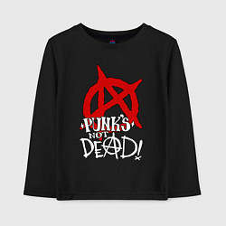 Детский лонгслив Punks not dead title