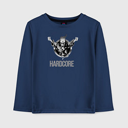 Детский лонгслив Hardcore will never die