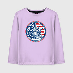 Детский лонгслив USA flag New York