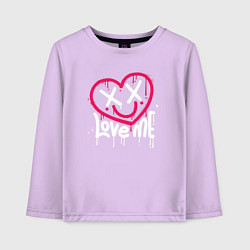 Детский лонгслив Люби меня