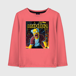 Лонгслив хлопковый детский Prodigy by Homer Simpson, цвет: коралловый