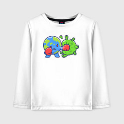 Детский лонгслив Удар по вирусу