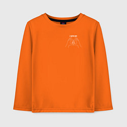 Лонгслив хлопковый детский I love diy радиоэлектроника, цвет: оранжевый
