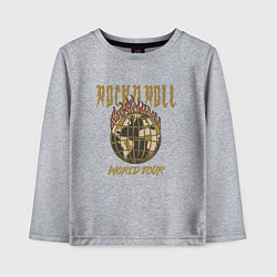 Детский лонгслив Рок н ролл мировой тур