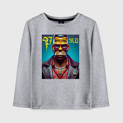 Лонгслив хлопковый детский Homer Simpson - punk is not dead, цвет: меланж