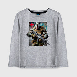 Лонгслив хлопковый детский Cool rhino - special forces, цвет: меланж