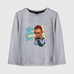 Лонгслив хлопковый детский Блюз ретрогеймера, цвет: меланж