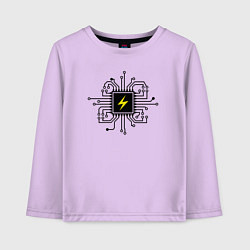 Детский лонгслив Микросхема с молнией