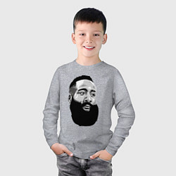 Лонгслив хлопковый детский James Harden, цвет: меланж — фото 2