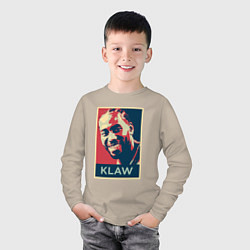 Лонгслив хлопковый детский Кавай, цвет: миндальный — фото 2