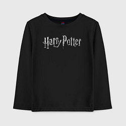 Лонгслив хлопковый детский Harry Potter logotype, цвет: черный