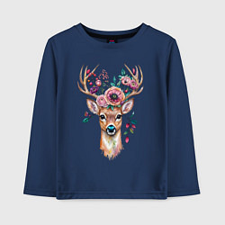 Детский лонгслив Лесной олень арт