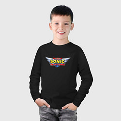 Лонгслив хлопковый детский Team Sonic racing - logo, цвет: черный — фото 2
