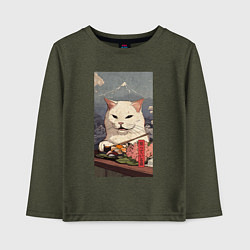 Детский лонгслив Cat meme - japan style
